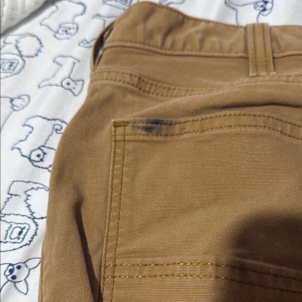 Carhartt Tan Relaxed Jeans Durable Workwear - Picture 4 of 5